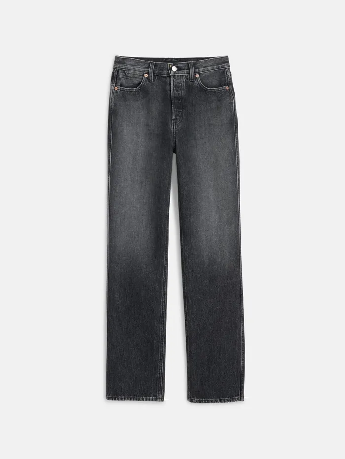 Alex Mill Pants Women The Carla High Rise Straight Zurich Black Wash