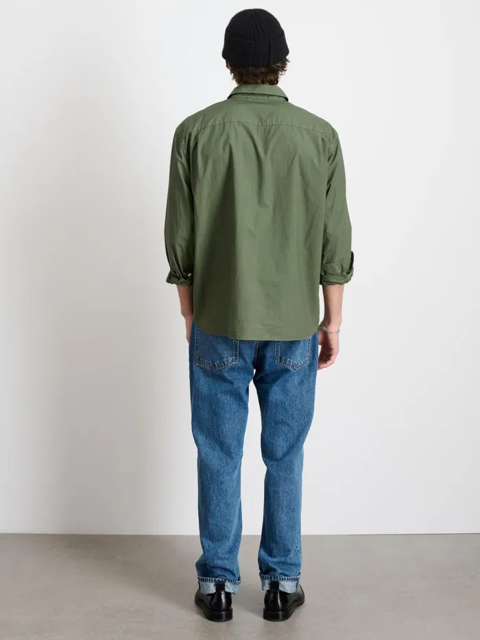 Alex Mill Shirts Men Leo Popover In Paper Cotton Faded Olive