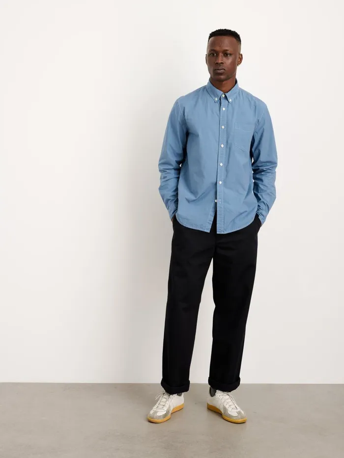 Alex Mill Shirts Men Mill Shirt In Cotton Poplin Faded Delft Blue