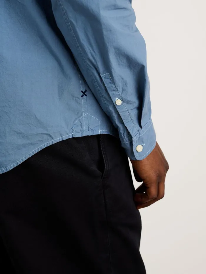 Alex Mill Shirts Men Mill Shirt In Cotton Poplin Faded Delft Blue