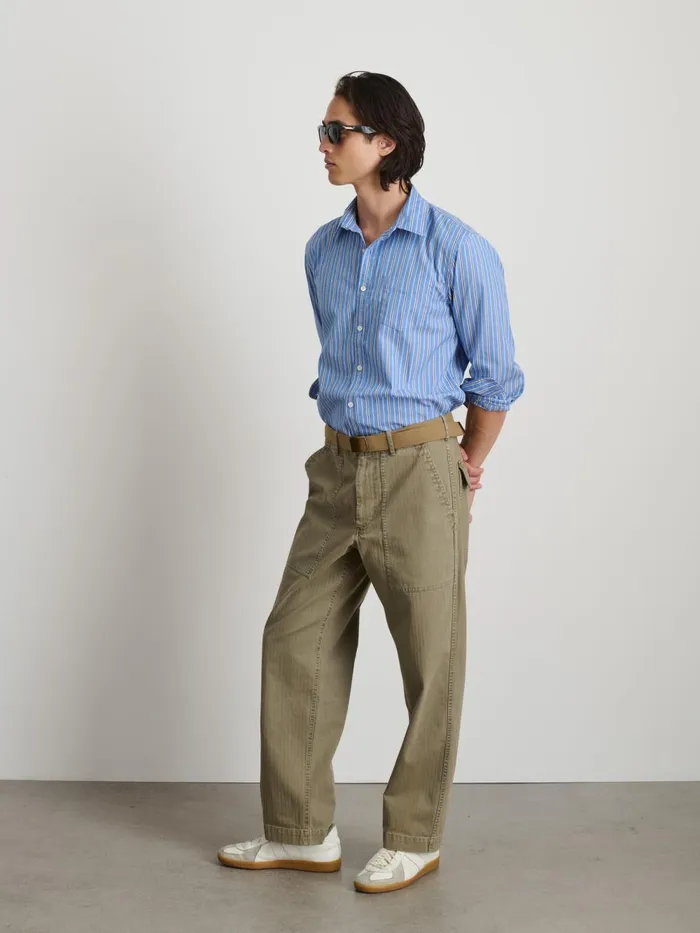 Alex Mill Shirts Men Mill Shirt In Ticking Stripe