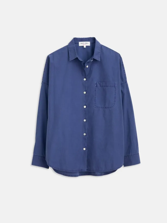 Alex Mill Shirts Tops Women Jo Shirt In Cotton Poplin Sea Ranch Blue