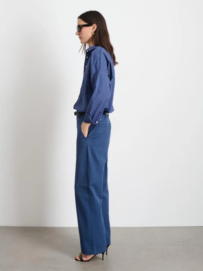 Alex Mill Shirts Tops Women Jo Shirt In Cotton Poplin Sea Ranch Blue