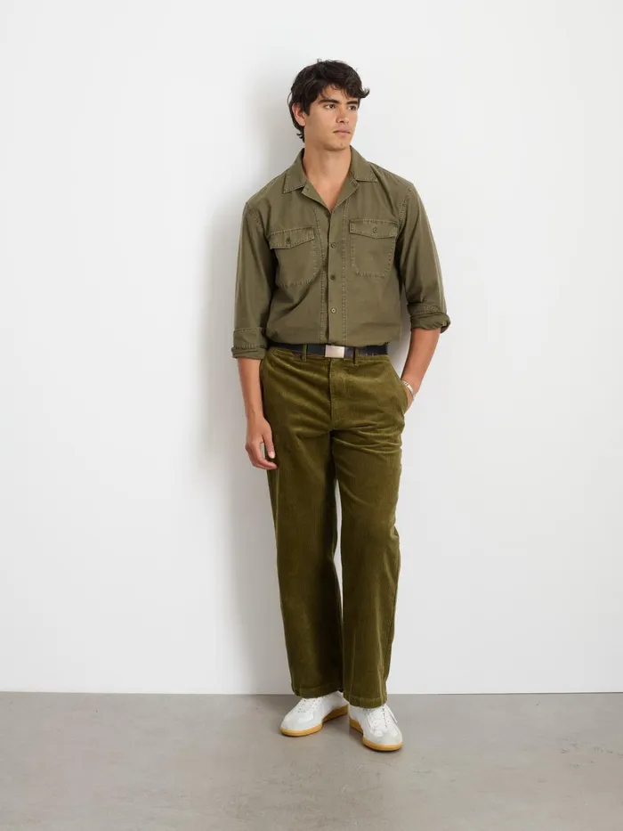 Alex Mill Suiting Blazers Men Straight Leg Pant In Corduroy Dark Olive
