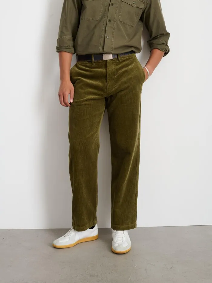 Alex Mill Suiting Blazers Men Straight Leg Pant In Corduroy Dark Olive