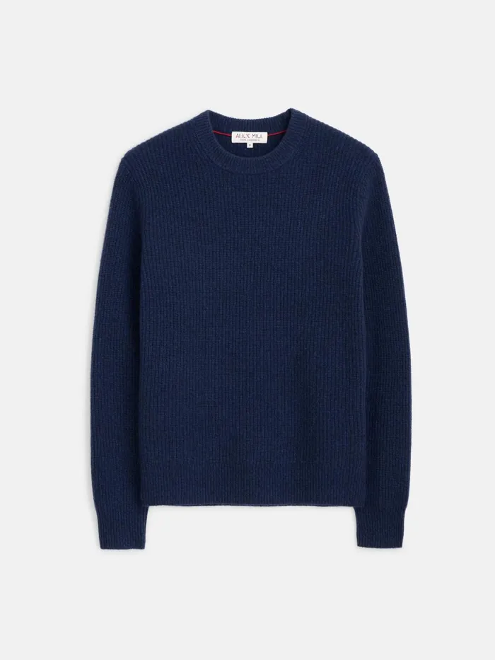 Alex Mill Sweaters Sweatshirts Men Jordan Sweater In Washed Cashmere Heather Navy