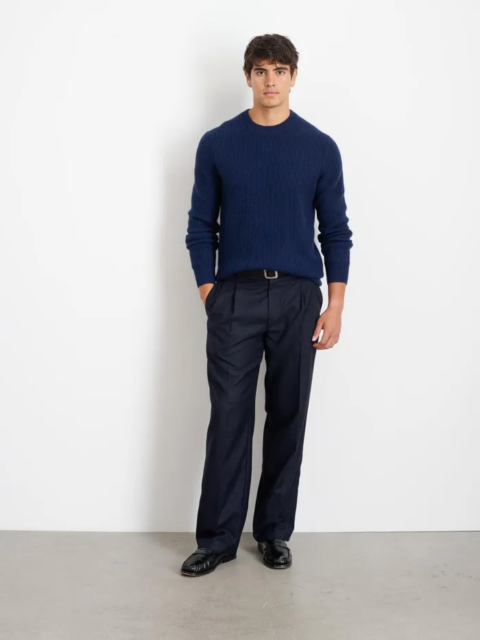 Alex Mill Sweaters Sweatshirts Men Jordan Sweater In Washed Cashmere Heather Navy