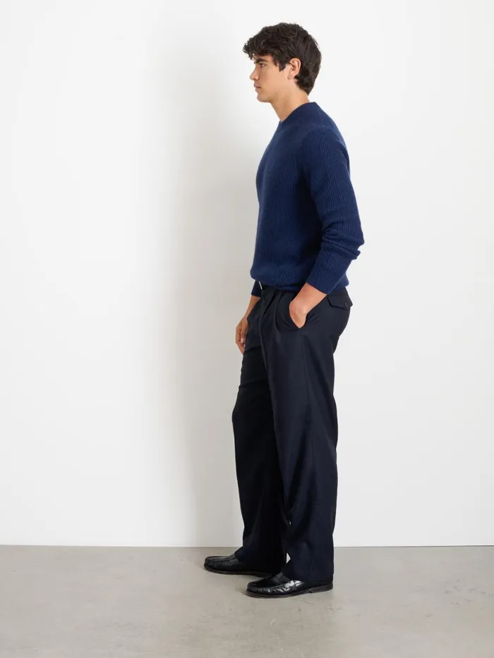 Alex Mill Sweaters Sweatshirts Men Jordan Sweater In Washed Cashmere Heather Navy