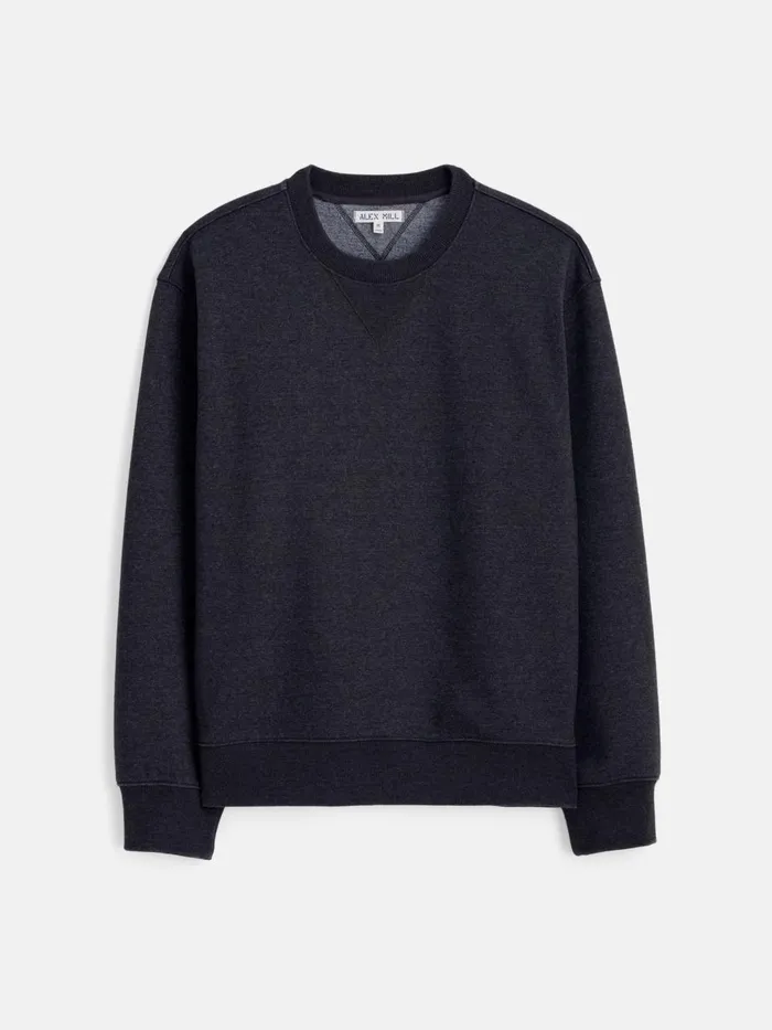 Alex Mill Sweaters Sweatshirts Men Marlon Sweatshirt In Cotton Fleece Dark Navy
