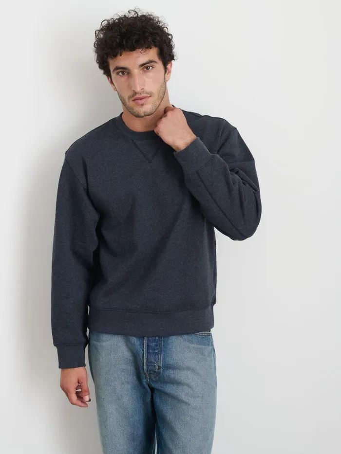 Alex Mill Sweaters Sweatshirts Men Marlon Sweatshirt In Cotton Fleece Dark Navy