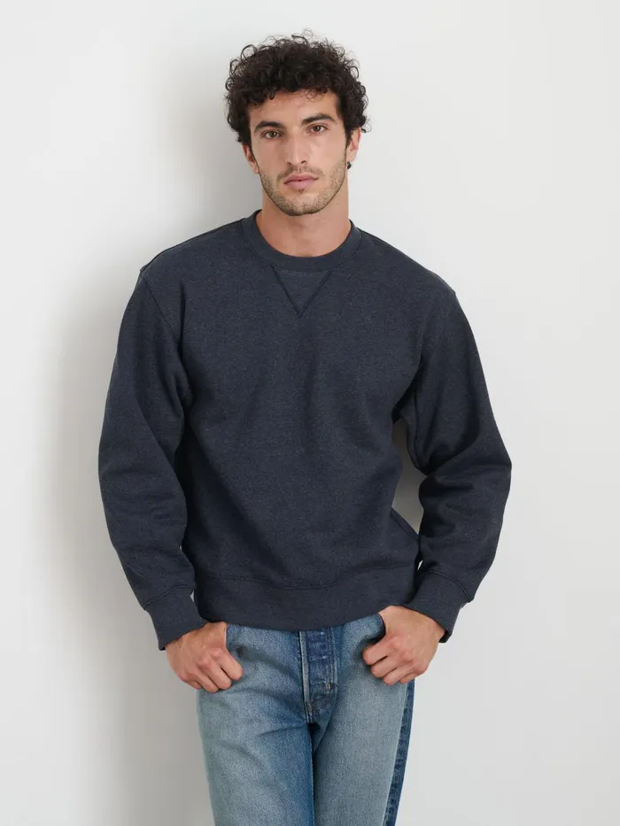 Alex Mill Sweaters Sweatshirts Men Marlon Sweatshirt In Cotton Fleece Dark Navy