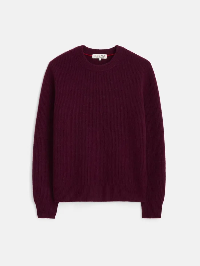 Alex Mill Sweaters Women Jordan Sweater In Washed Cashmere Bordeaux