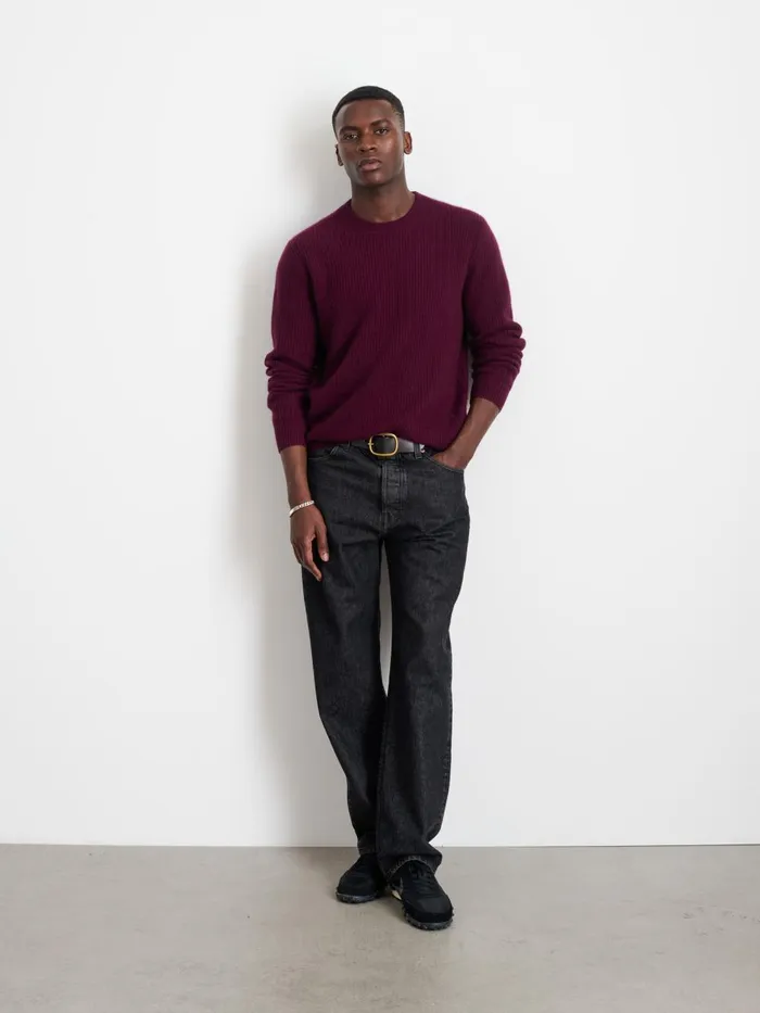 Alex Mill Sweaters Women Jordan Sweater In Washed Cashmere Bordeaux