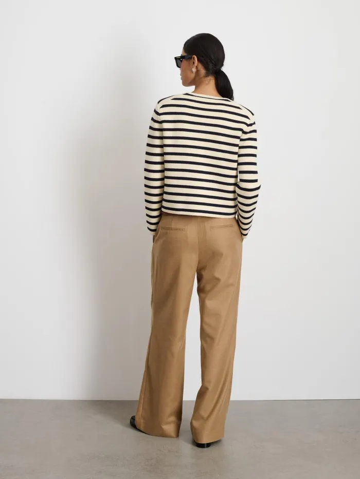 Alex Mill Sweaters Women Paris Sweater Jacket In Stripe Creamnavy