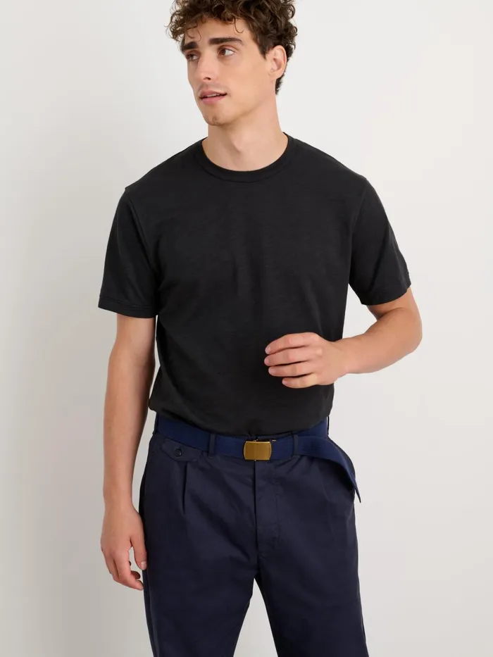 Alex Mill Tees Polos Men Standard TShirt In Slub Cotton Black