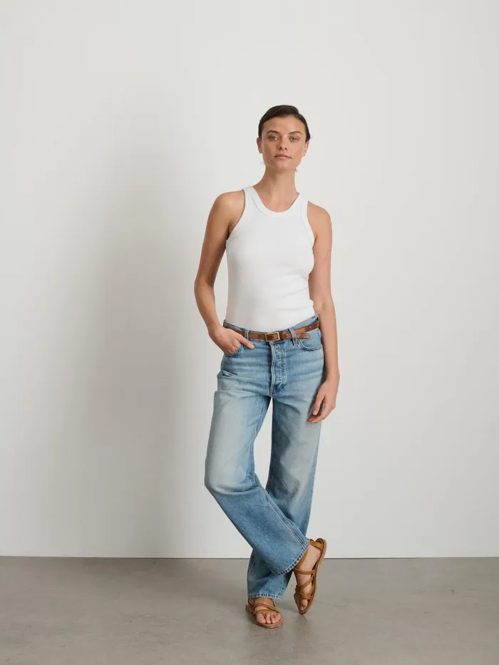 Alex Mill Tees Tanks Women Everyday Rib Tank Sea Salt