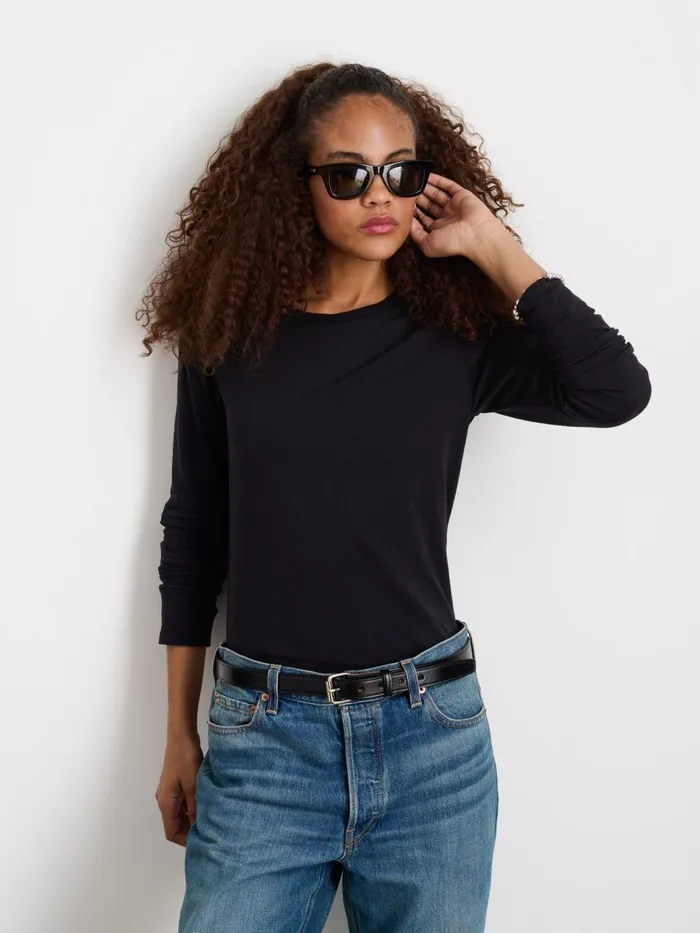 Alex Mill Tees Tanks Women LongSleeve Prospect Tee Black