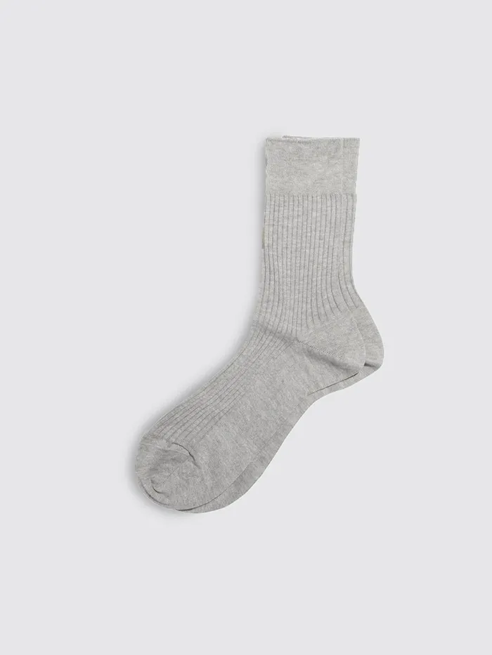 Alex Mill Women Maria La Rosa Bio Cotton Ribbed Socks Grey