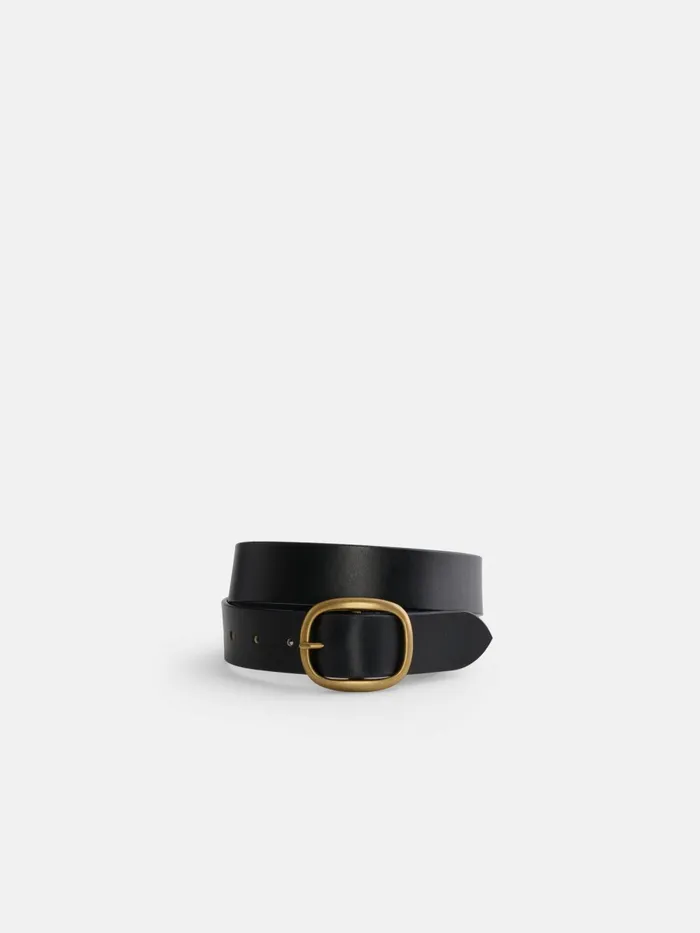 Alex Mill Women Maximum Henry Wide Oval Belt Black