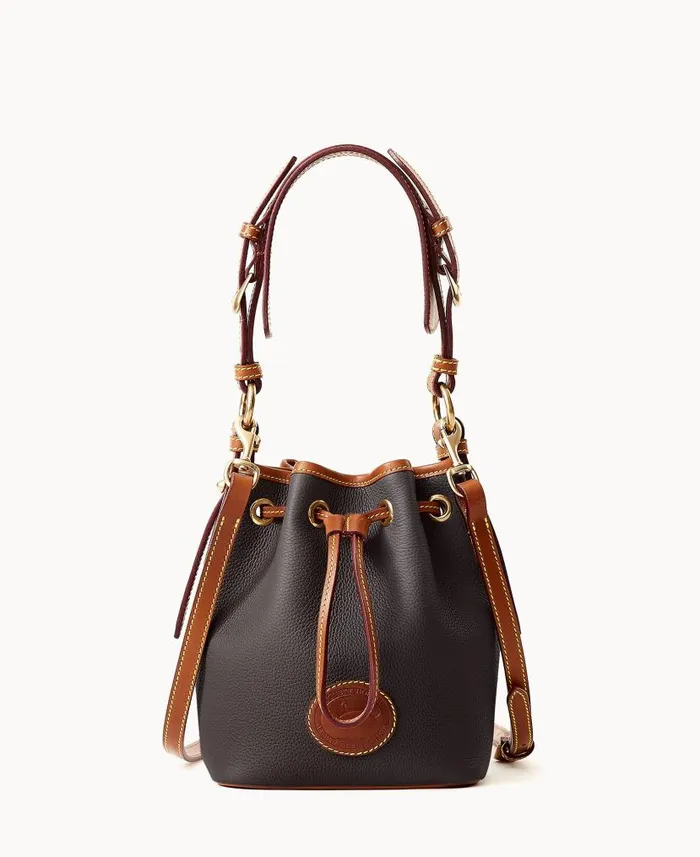 All Weather Leather 30 Mini Drawstring 17 Black Woman Dooney and Bourke Shoulder Bags All Weather Leather 30 Mini Drawstring 17 Black Woman Dooney and Bourke Shoulder Bags