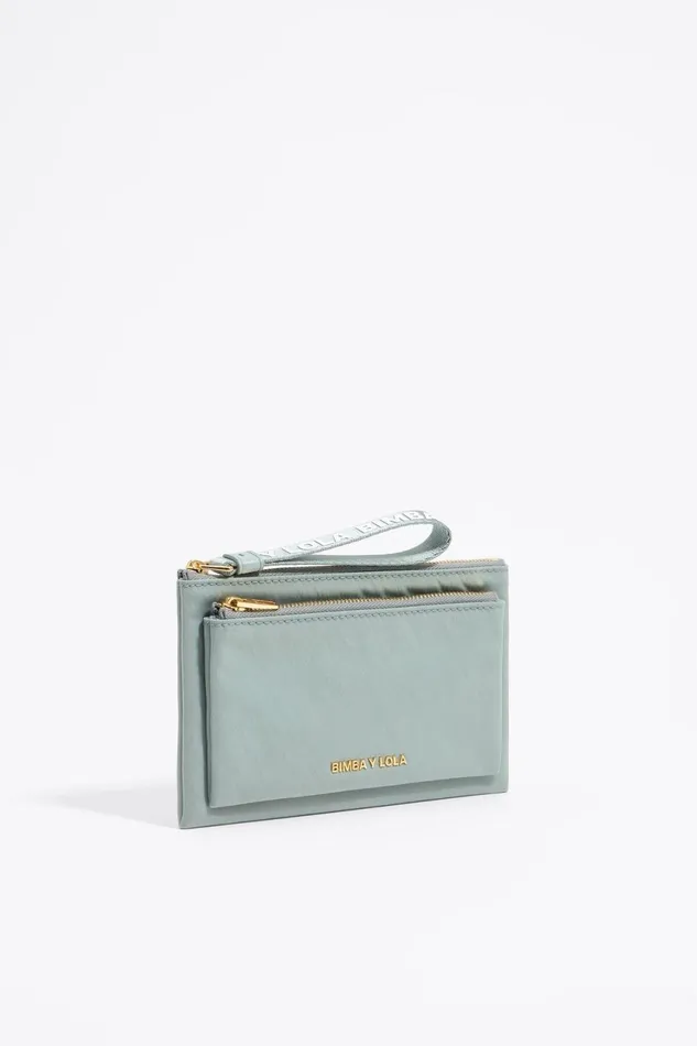 Aquamarine Nylon Double Purse Lake Green Women Bimba Y Lola Wallets And Coin Purses Aquamarine Nylon Double Purse Lake Green Women Bimba Y Lola Wallets And Coin Purses