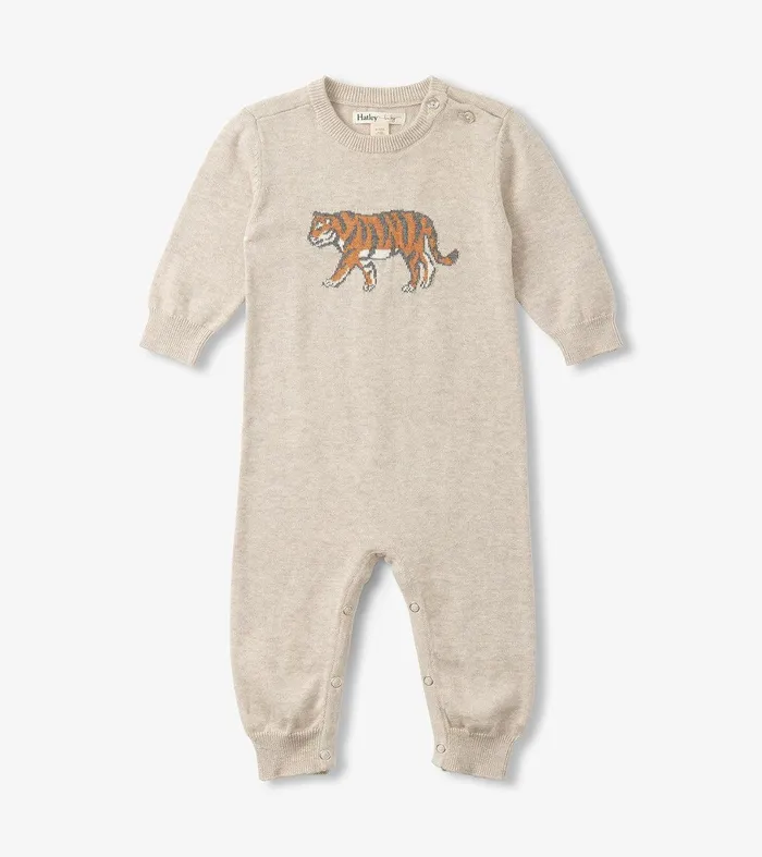 Baby Boys Little Tiger Sweater Romper Hatley