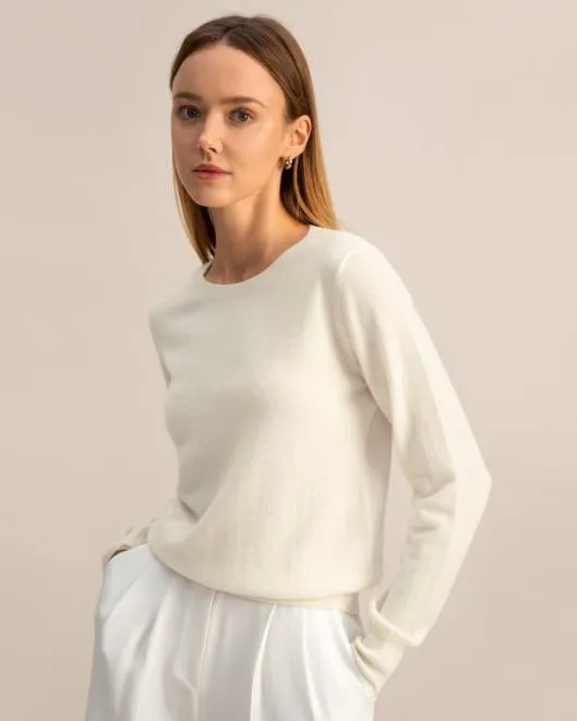Baby Cashmere Crewneck Sweater Women Lilysilk Knitwear