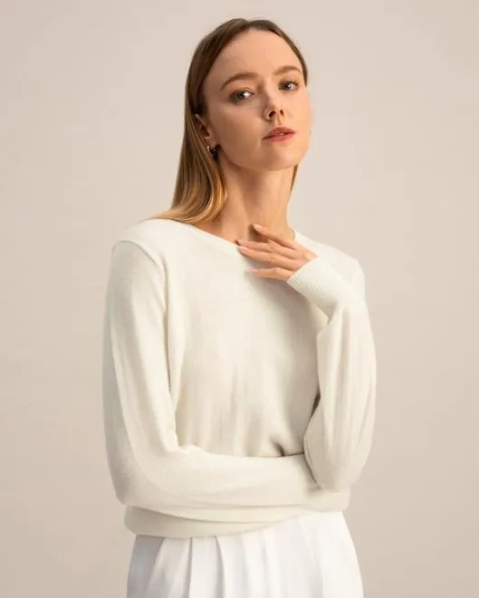 Baby Cashmere Crewneck Sweater Women Lilysilk Knitwear
