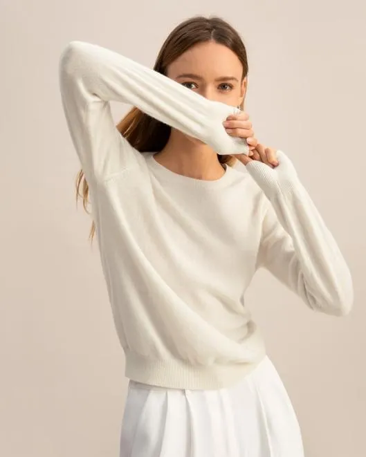 Baby Cashmere Crewneck Sweater Women Lilysilk Knitwear