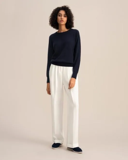 Baby Cashmere Crewneck Sweater Women Lilysilk Knitwear