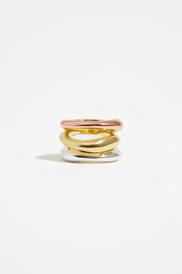 Bague Trois Bandes Multicolores Multigold Women Bimba Y Lola Jewelry Bague Trois Bandes Multicolores Multigold Women Bimba Y Lola Jewelry