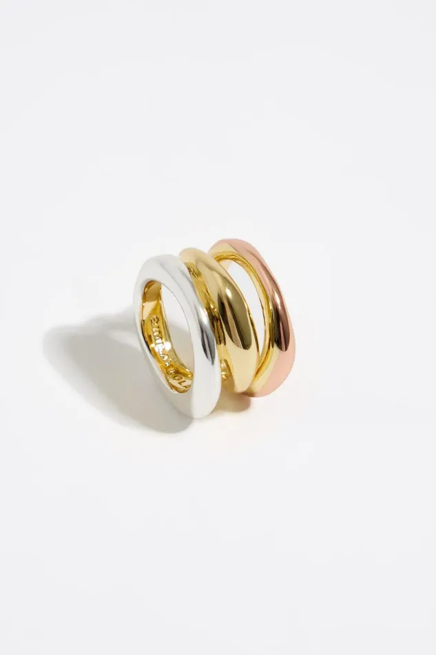 Bague Trois Bandes Multicolores Multigold Women Bimba Y Lola Jewelry Bague Trois Bandes Multicolores Multigold Women Bimba Y Lola Jewelry