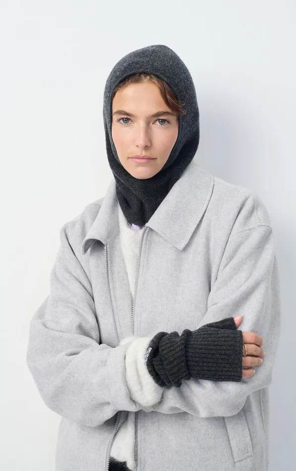 Balaclava Raxow Charcoal Melange WomenMen American Vintage Beanies and Caps Balaclava Raxow Charcoal Melange WomenMen American Vintage Beanies and Caps
