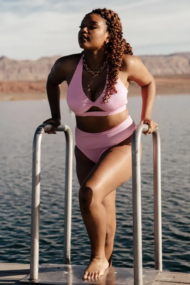 Baltic Born Bikini Women Del Mar Ribbed Bikini Bottom Pink Baltic Born Bikini Women Del Mar Ribbed Bikini Bottom Pink