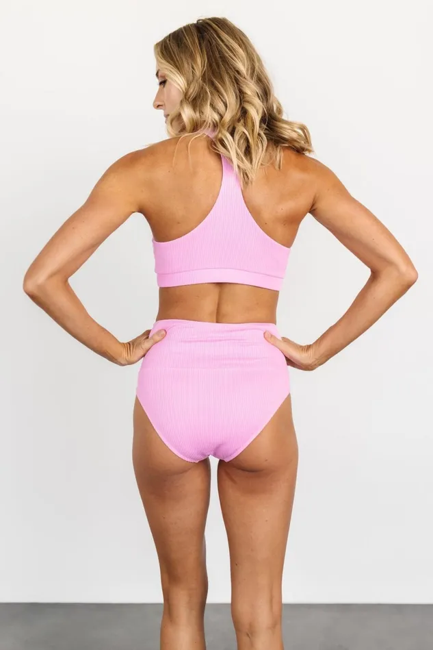 Baltic Born Bikini Women Del Mar Ribbed Bikini Bottom Pink Baltic Born Bikini Women Del Mar Ribbed Bikini Bottom Pink