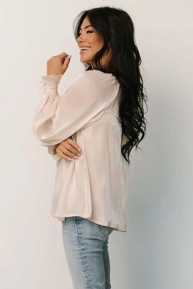 Baltic Born Blouses Shirts Women Maeve Shimmer Top Champagne Baltic Born Blouses Shirts Women Maeve Shimmer Top Champagne