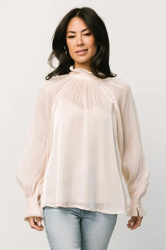 Baltic Born Blouses Shirts Women Maeve Shimmer Top Champagne Baltic Born Blouses Shirts Women Maeve Shimmer Top Champagne