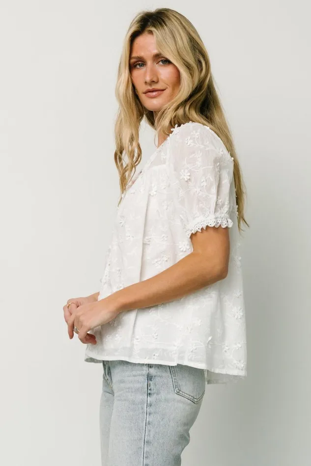 Baltic Born Blouses Shirts Women Pauline Embossed Top Off White Baltic Born Blouses Shirts Women Pauline Embossed Top Off White