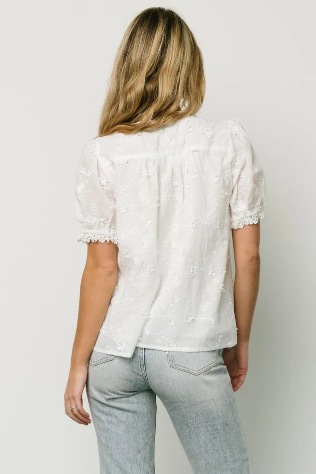 Baltic Born Blouses Shirts Women Pauline Embossed Top Off White Baltic Born Blouses Shirts Women Pauline Embossed Top Off White