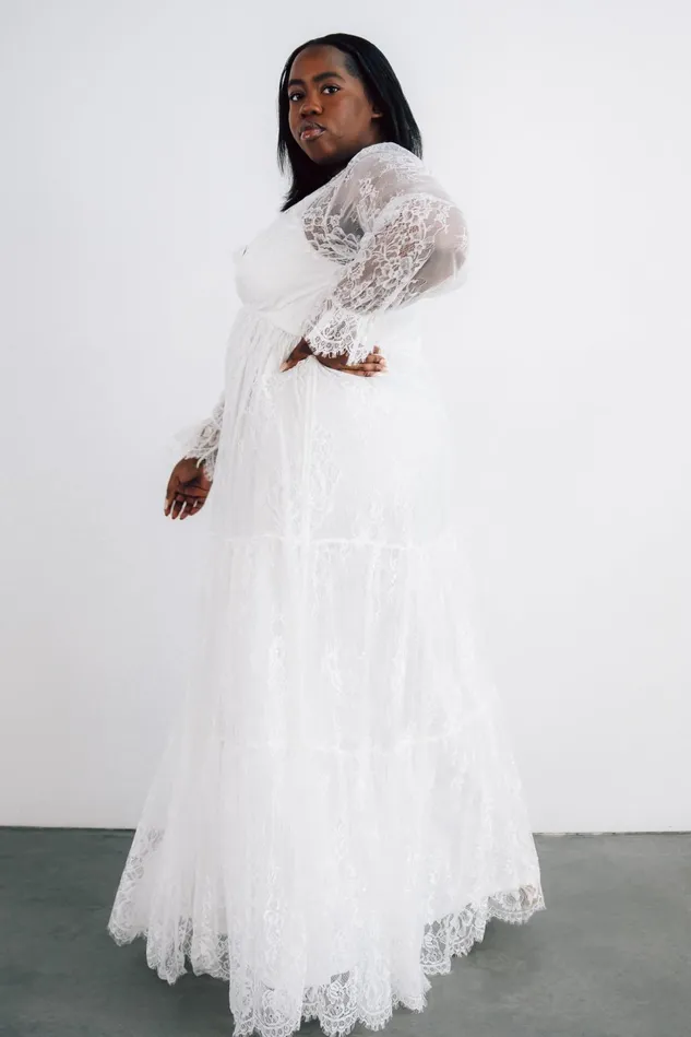 Baltic Born Bridal Women Gloria Lace Maxi Dress White