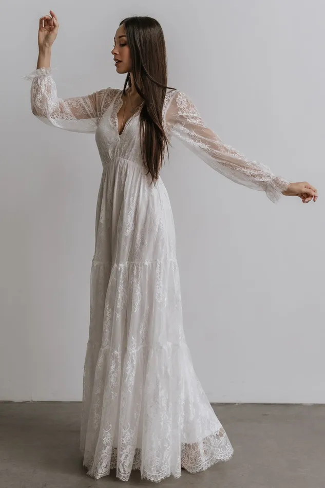 Baltic Born Bridal Women Gloria Lace Maxi Dress White