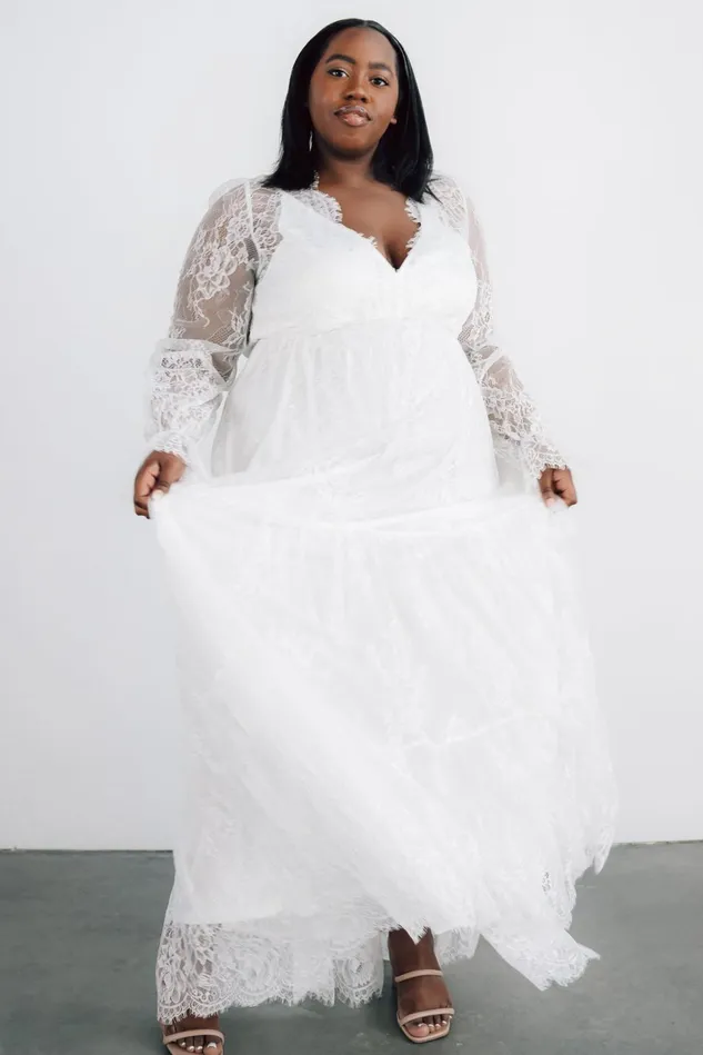 Baltic Born Bridal Women Gloria Lace Maxi Dress White