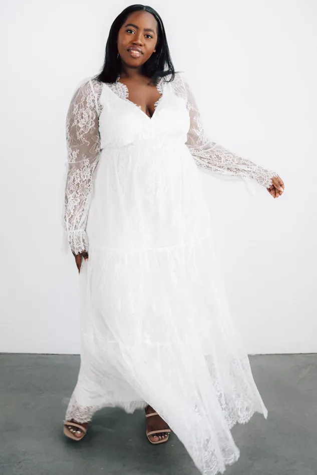 Baltic Born Bridal Women Gloria Lace Maxi Dress White