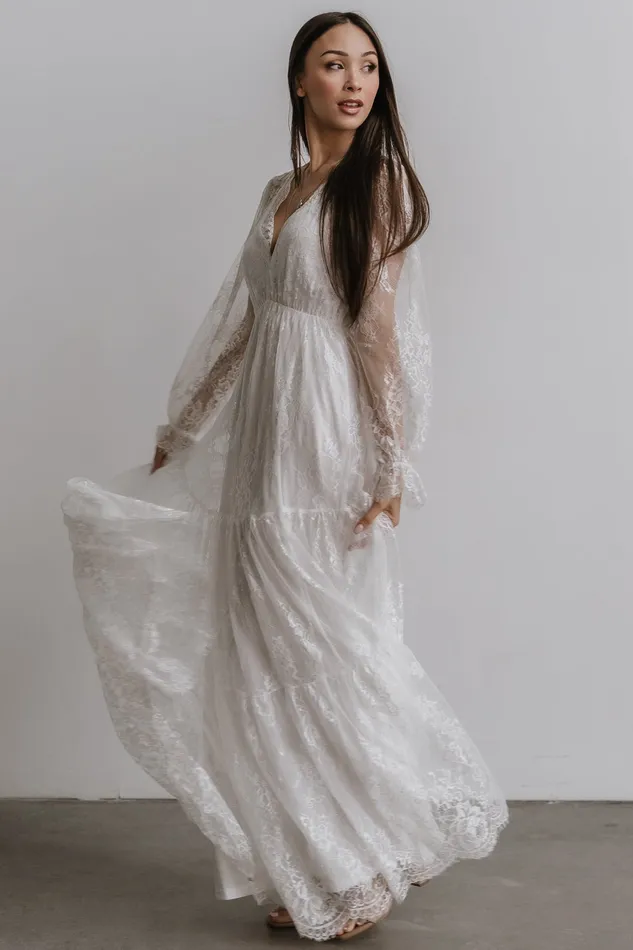 Baltic Born Bridal Women Gloria Lace Maxi Dress White