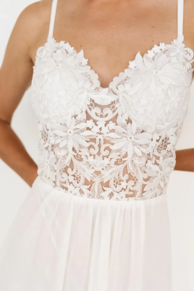 Baltic Born Bridal Women Samantha Lace Top Gown Off White Baltic Born Bridal Women Samantha Lace Top Gown Off White