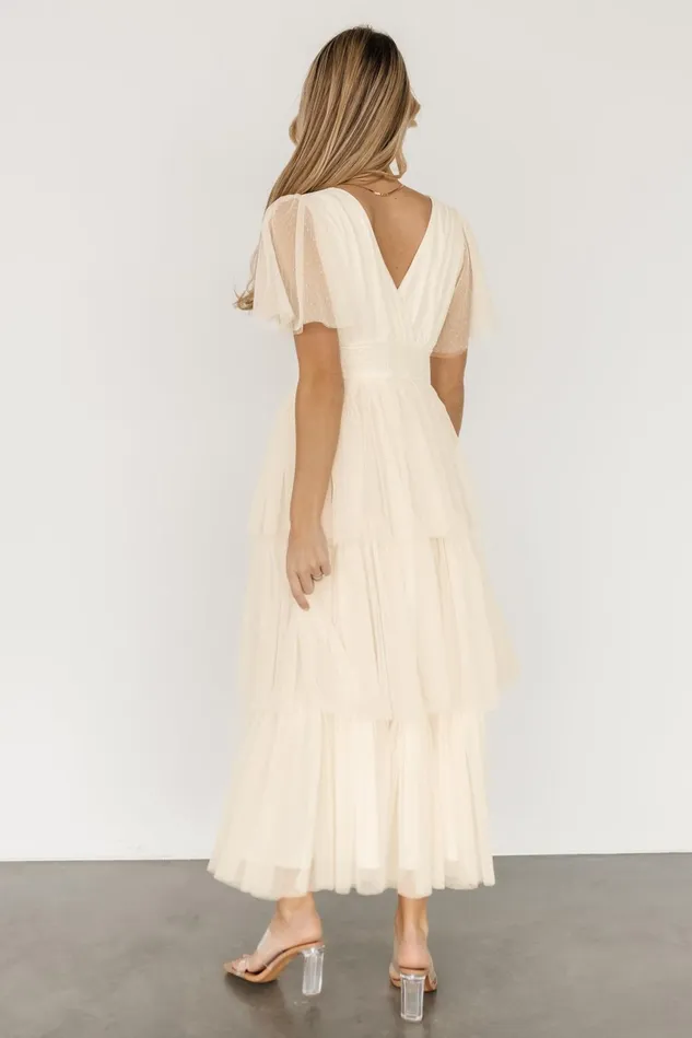 Baltic Born Bridal Women Starlet Tiered Maxi Dress Cream Baltic Born Bridal Women Starlet Tiered Maxi Dress Cream