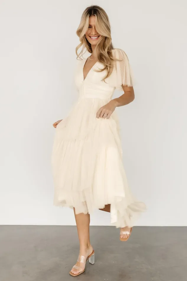 Baltic Born Bridal Women Starlet Tiered Maxi Dress Cream Baltic Born Bridal Women Starlet Tiered Maxi Dress Cream