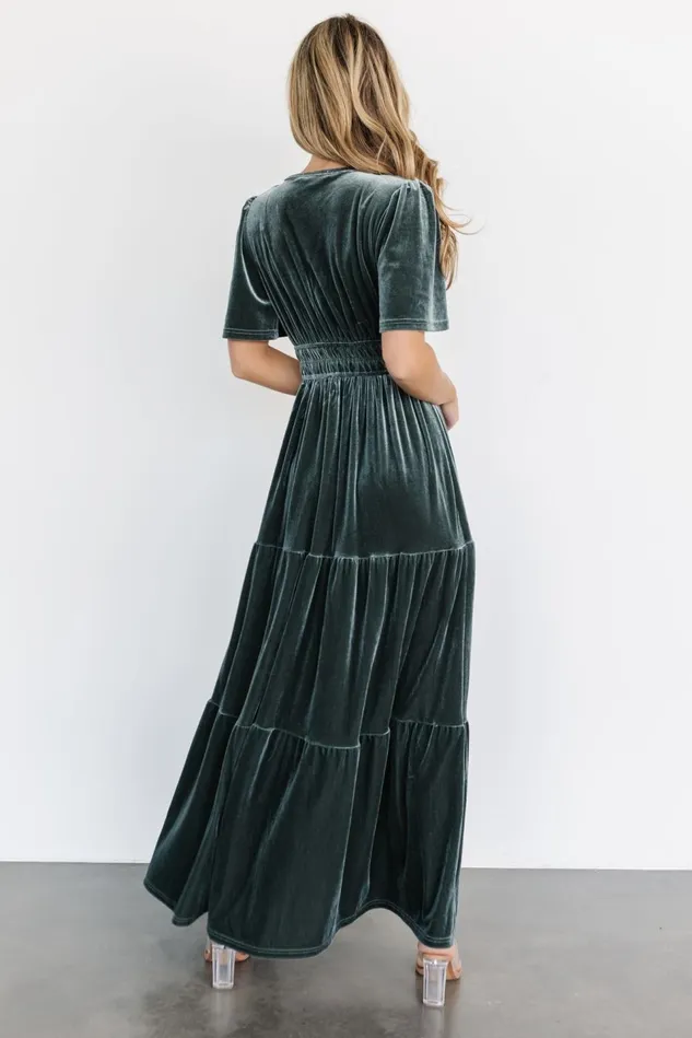 Baltic Born Bump Friendly Women Artemis Velvet Maxi Dress Eucalyptus Baltic Born Bump Friendly Women Artemis Velvet Maxi Dress Eucalyptus