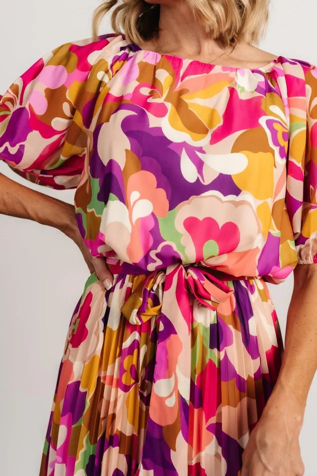 Baltic Born Bump Friendly Women Maven Midi Dress Multi Print Baltic Born Bump Friendly Women Maven Midi Dress Multi Print