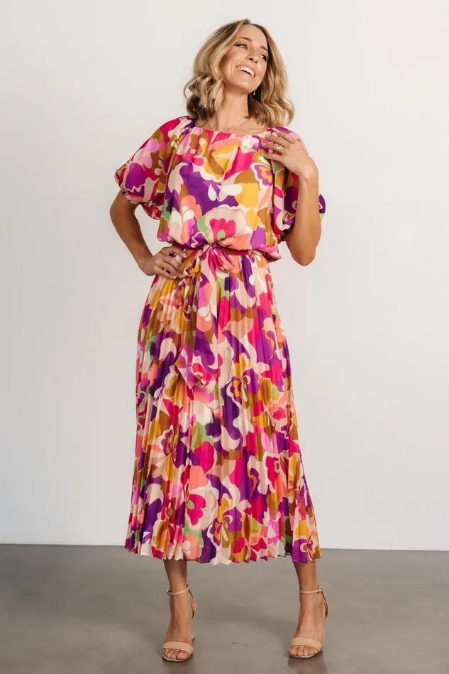 Baltic Born Bump Friendly Women Maven Midi Dress Multi Print Baltic Born Bump Friendly Women Maven Midi Dress Multi Print